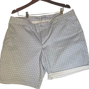 Gap Lightblue & White Polka Dot Shorts size 18